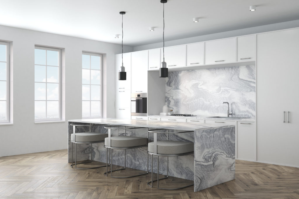 luxury grey kitchen worktop